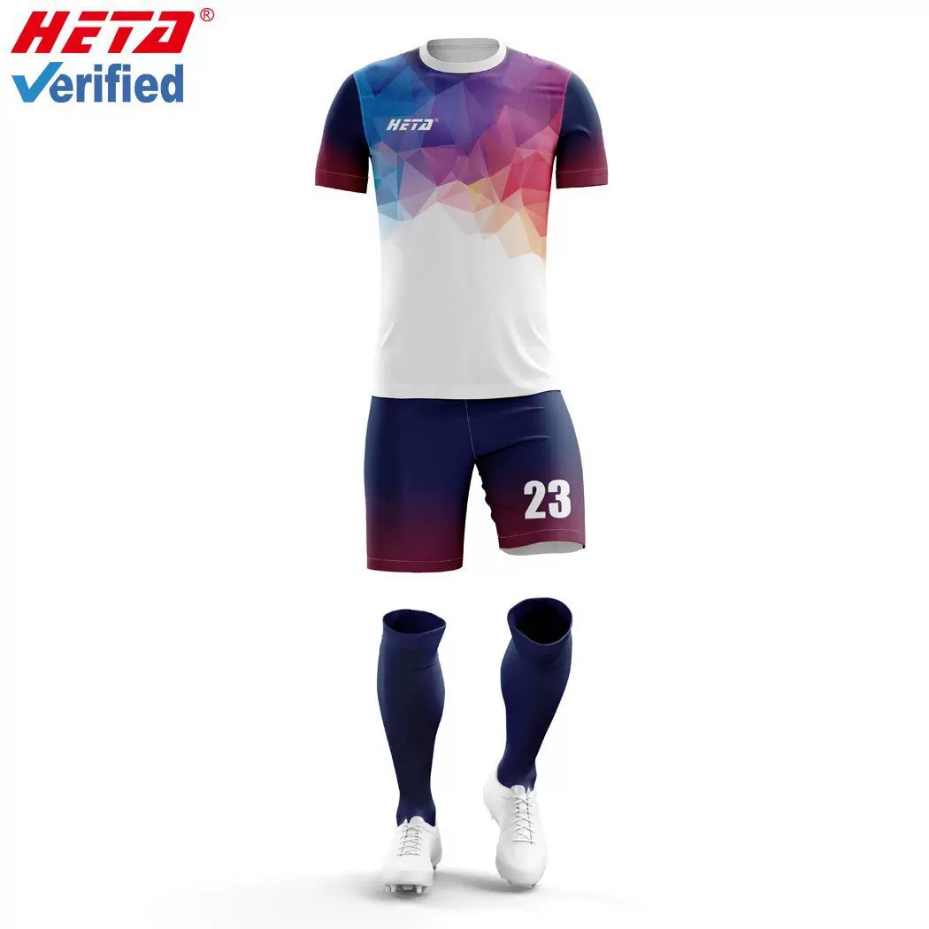 赫踏(HETA)源头厂家全身定制足球服套装男女学生运动训练个性定制