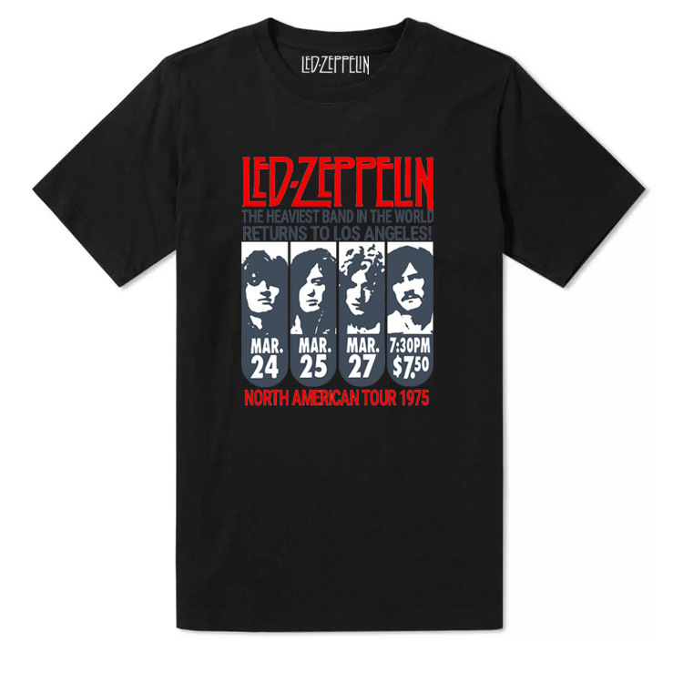 European and American Foreign trade LED ZEPPELIN Qi Bolin airship rock band punk retro classic short sleeve t-shirt European and American Foreign trade LED ZEPPELIN Qi Bolin airship rock band punk retro classic short sleeve t-shirt