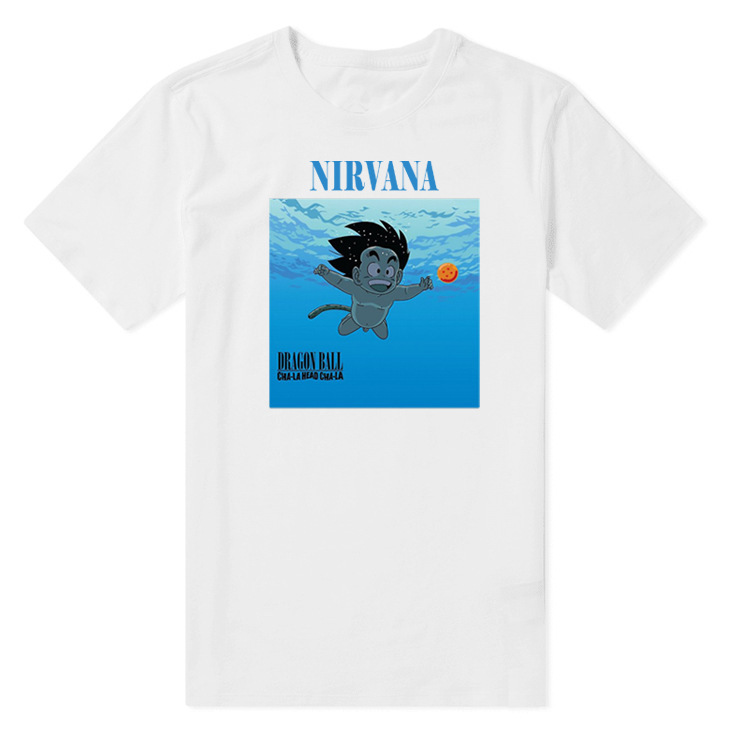 Rock nirvana nirvana cocoben cobain joint name Wukong Dragon Ball T-shirt pure cotton men's and women's short-sleeved T