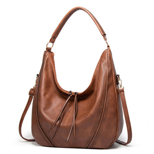 Cross-Border New Guangzhou Women's Bag Wholesale Tassel Hollow Shoulder Casual Bag Women's Large Bag Casual Bag