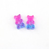 Resin with accessories, earrings, hair accessory, cream phone case, gradient, with little bears, handmade