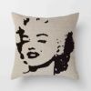 Retro star Mary Lotus Monroe flax print pillow sleeve cross -border pillow manufacturer direct supply