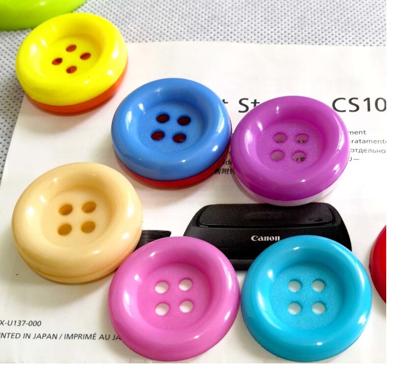 Factory Supply Clothing Button Button Colorful Large Round Edge Button Suit Buckle Decorative Buckle