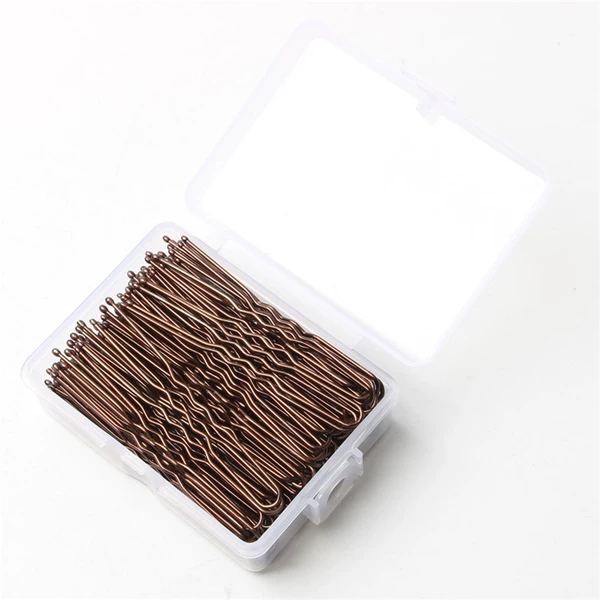 6cm 100 pieces brown U-shaped clip