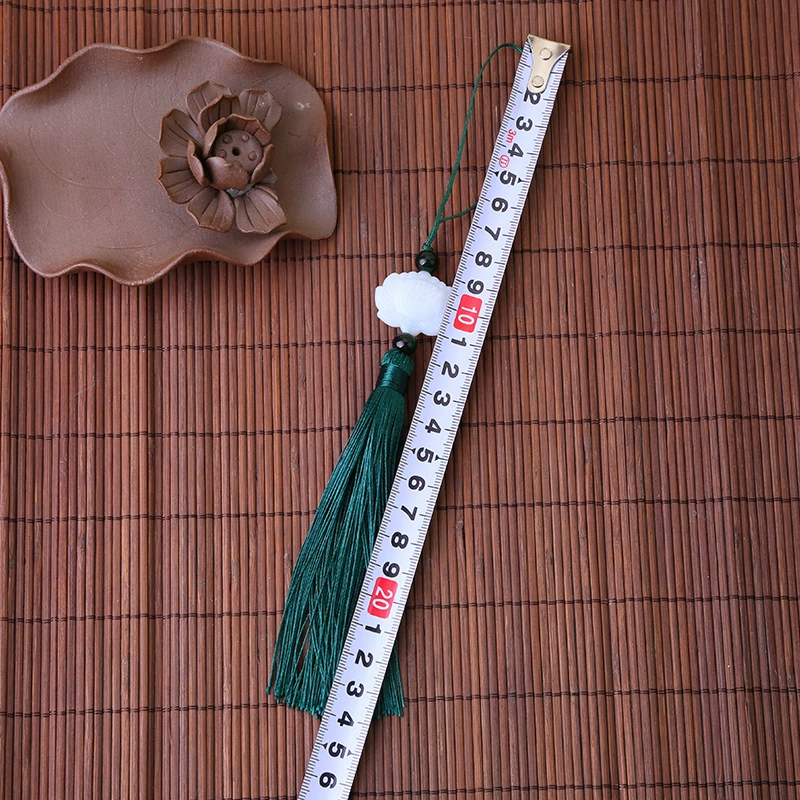 Double-sided pendant white jade with tassels, decorations, accessory, accessories