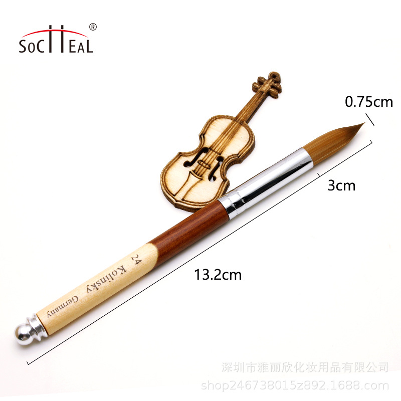 Comercio exterior Venta caliente productos costura de dos colores de madera varilla redonda cabeza tallada pluma de cristal suministro en stock nail art pen ventas directas de la fábrica