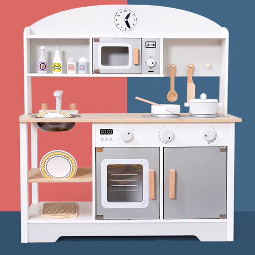 Wooden boys and girls play house kitchen toys for children to cook Japanese style kitchen gift box gifts