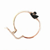 Sophisticated fresh bracelet, swan, accessory, Korean style, flowered, four-leaf clover, wholesale