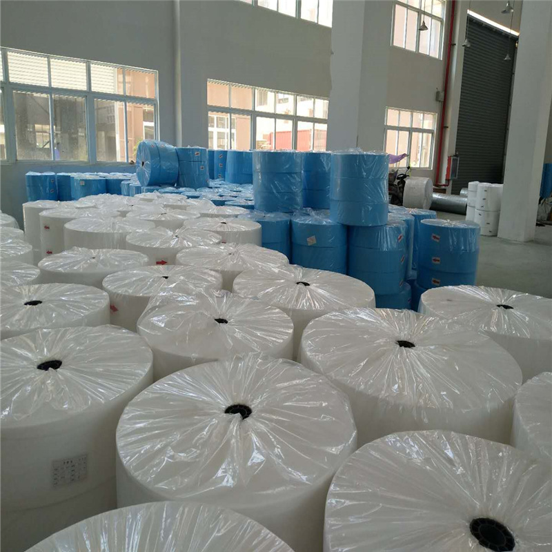 白色蓝色25-50克pp纺粘无纺布单S双S淋膜 口罩 防护服用 民用医疗