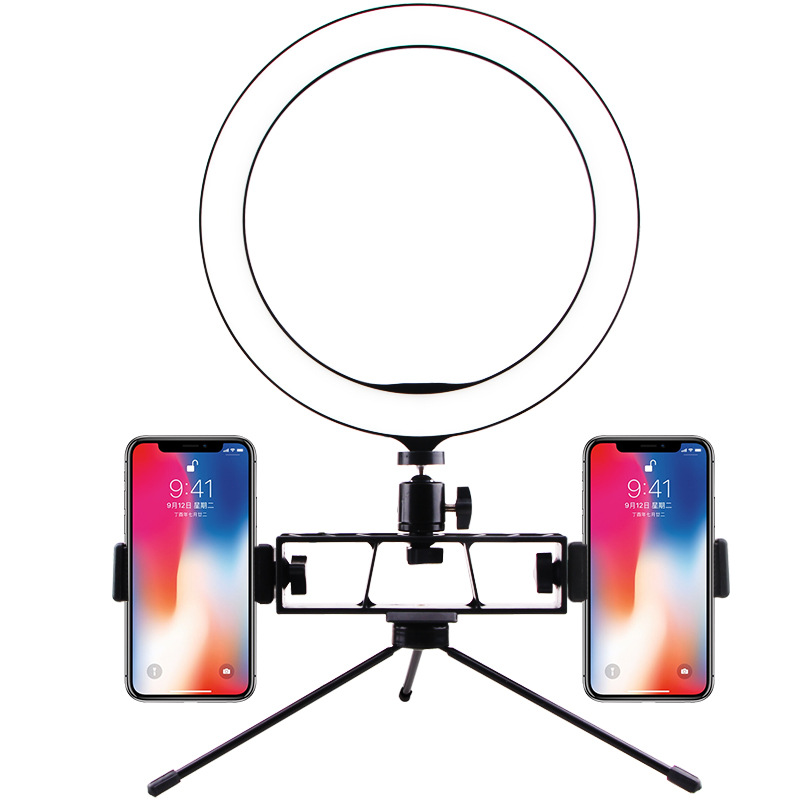 Soporte de teléfono móvil Luz de relleno escritorio en vivo trípode ancla belleza auto-Fotografía LED anillo iluminación fotografía luz