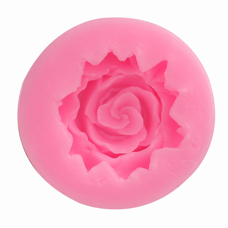 DIY Rosa pequeña flor forma de silicona suave cerámica flor molde de silicona pastel de chocolate molde de decoración para hornear
