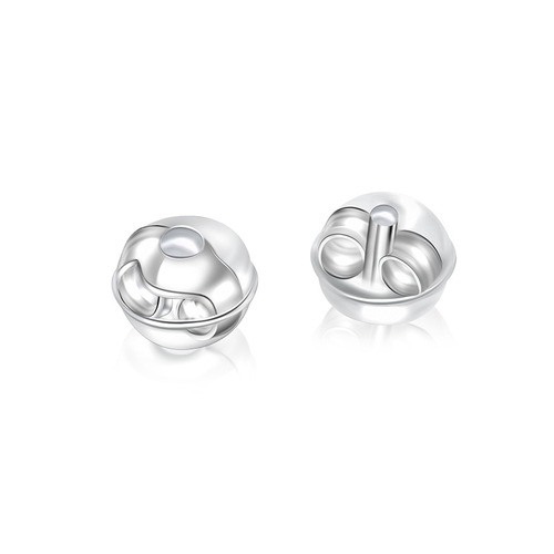 Transparent silicone S925 sterling silver round ear plugs, heart-shaped ear plugs, four-leaf clover ear plugs, five-pointed star jewelry accessories wholesale