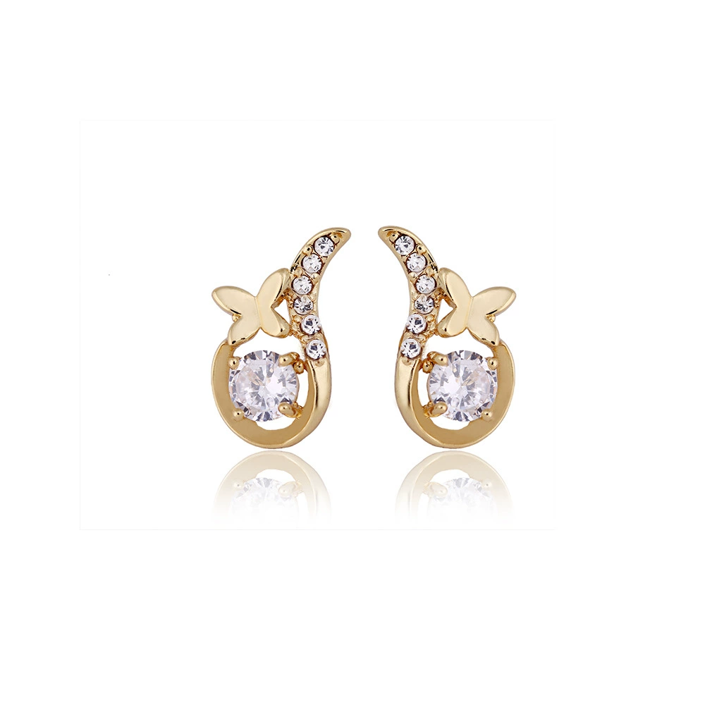 Серьги из платины с цирконием, 18 карат