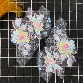 新款手工电脑花片 重工压叶钉钻 童装配饰等DIY服装饰品