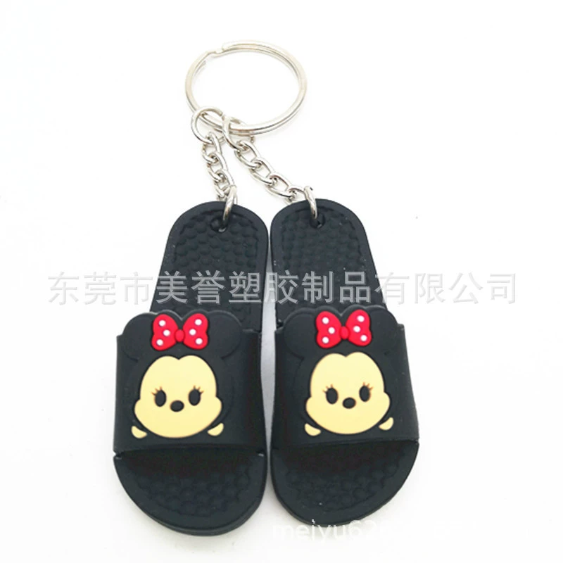 Cartoon slippers, small keychain, cute shoes, doll, USA, scale 1:4