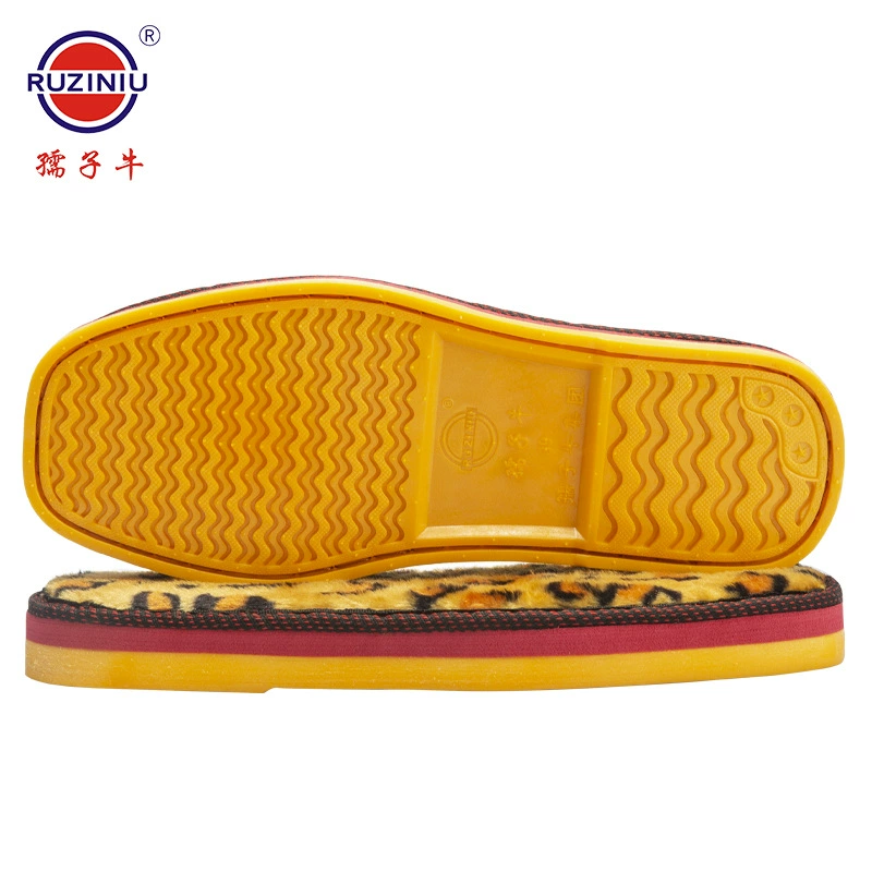 Новая подошва ruziniu Нескользящая износостойкая подошва с крючком тапочки хлопковая обувь материал говяжье сухожилие огромная волна длинный пух