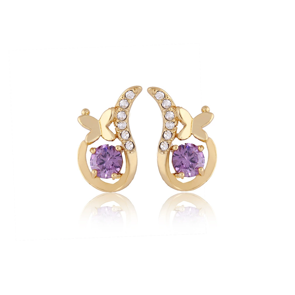 Серьги из платины с цирконием, 18 карат