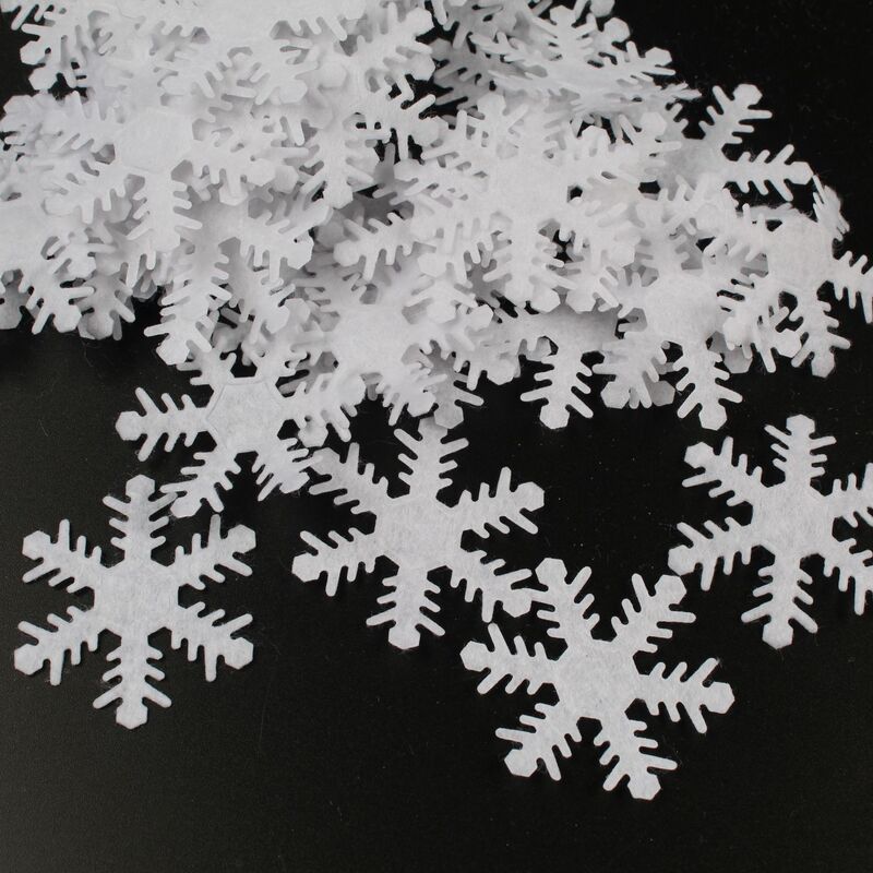 DIY Accessories 3.5cm4cm Ultrasonic Embossed Non-woven Flower Piece Snowflake Gift Christmas Supplies