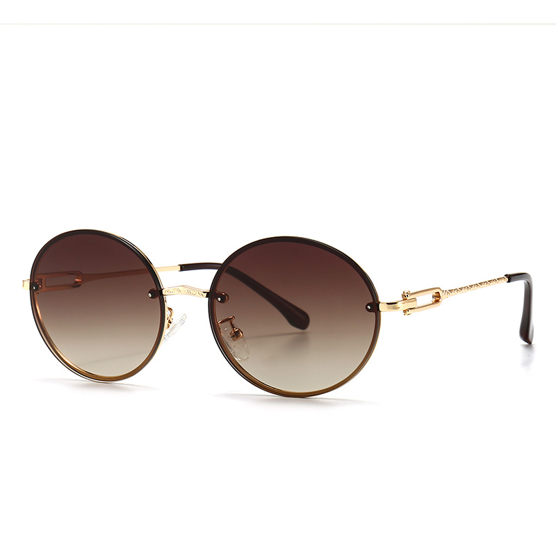 Nouvelles lunettes de soleil étroites à monture ronde rétro moderne style INS photographie de rue lunettes de soleil de grand nom_voghion.com