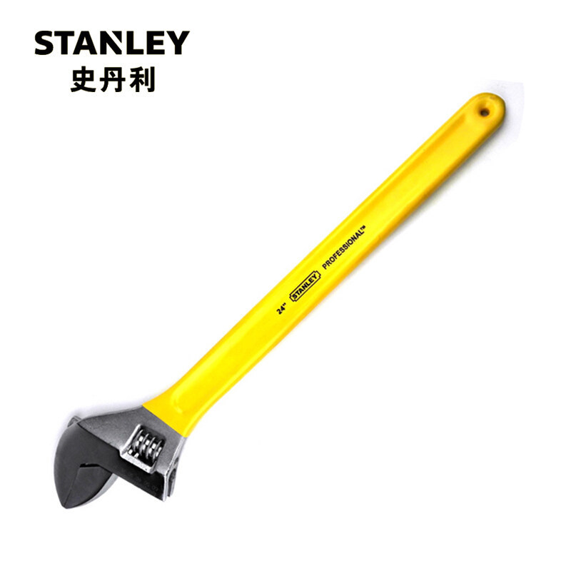 美国史丹利 黄色沾塑活动扳手24寸 全长609mm 97-797-23 维修工具