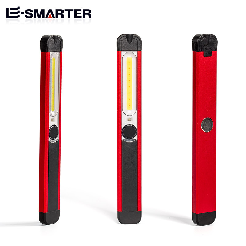 Luz DE TRABAJO COB multifuncional Luz de advertencia de luz roja de carga USB Linterna LED con imán Luz de mantenimiento de mano portátil