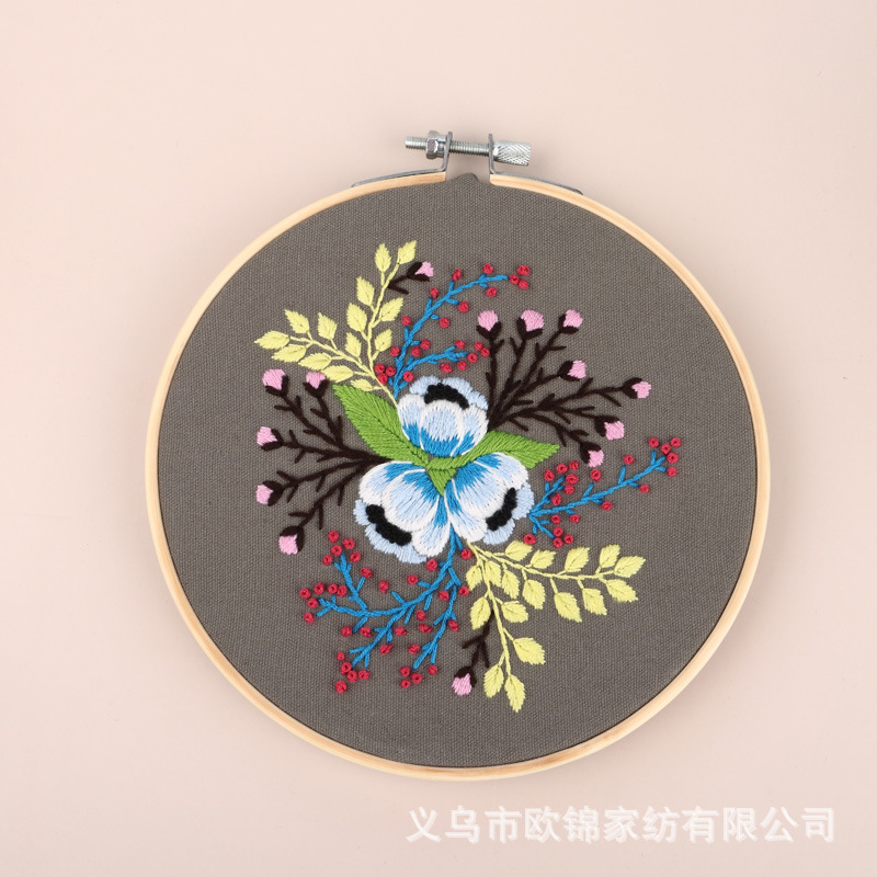 Exquisito ramo guirnalda artesanal DIY bordado paquete de material europeo flor costura traje suministro directo de fábrica Inglés