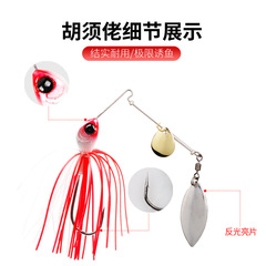 Lure for Sharks|Hairy Man Fake Bait Tractor 12g 18g Single Hook Casting Lure Fake Fish Compound Rotating Shiny Plate Wholesale