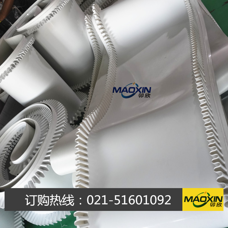 食品级挡板提升带  卫生级挡边带 挡板带 PU挡板带 饼干输送带