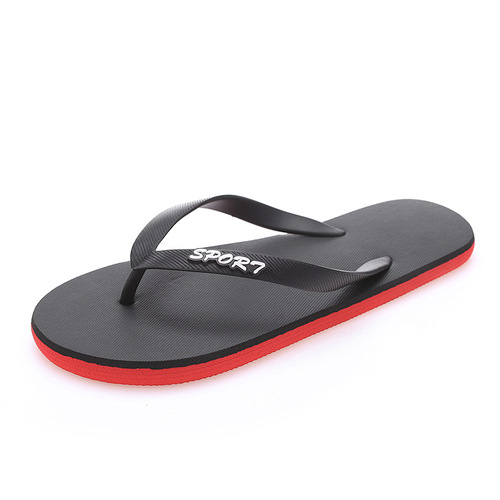Flip-flops men's summer non-slip trendy flat sandals rubber outdoor wear casual personalized flip-flops beach shoes