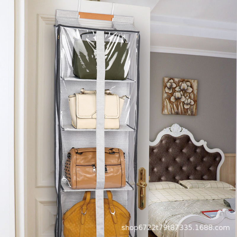 De gama alta totalmente cerrado a prueba de polvo doble puerta de la cremallera de oro de la pared trasera bolsa de almacenamiento bolsa colgante bolsa de armario bolsa de almacenamiento de sombrero