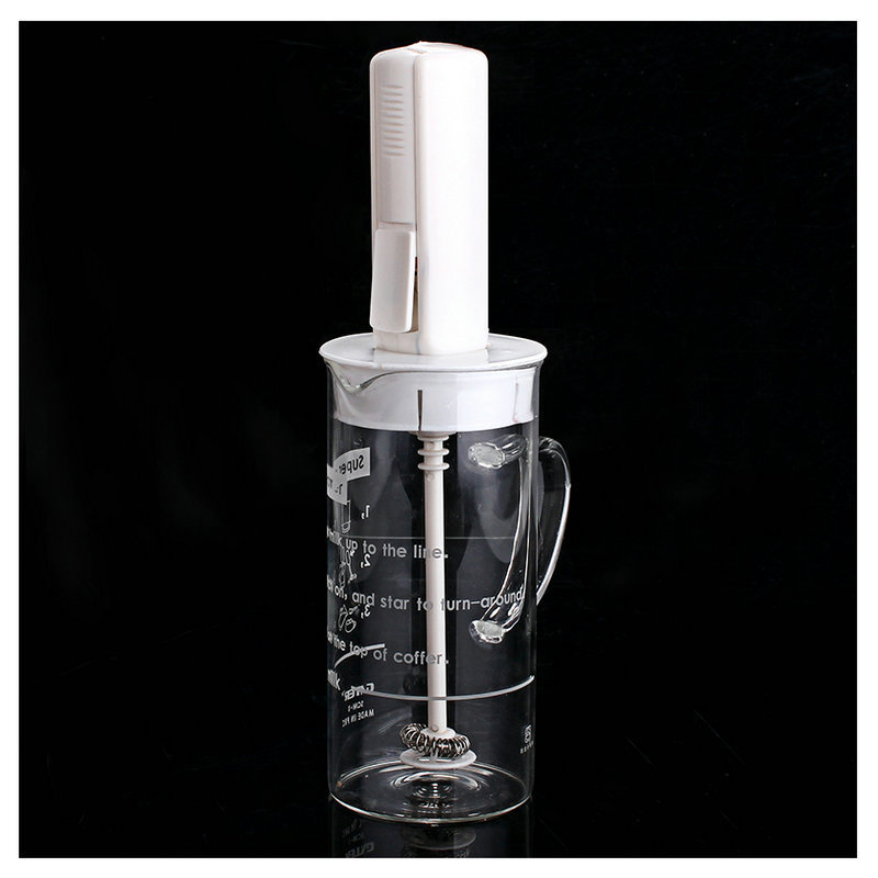 Transparent glass electric coffee mixing stick