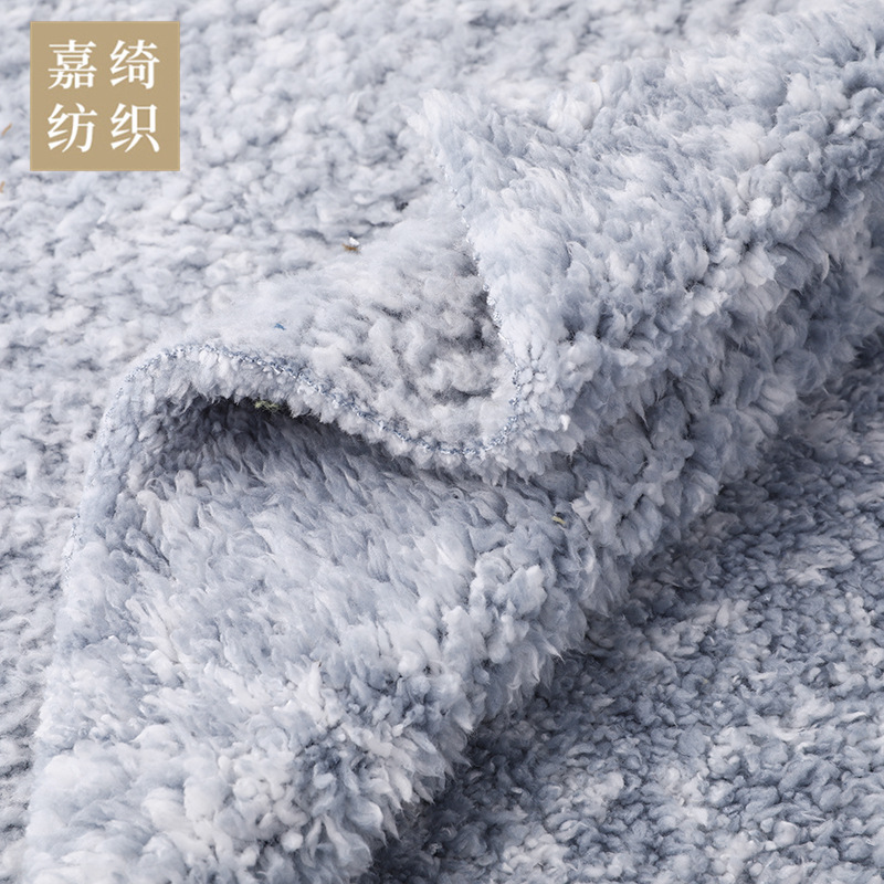 印花双面羊羔绒 染色秋冬时装玩具家纺绒布面料 针织棉花绒