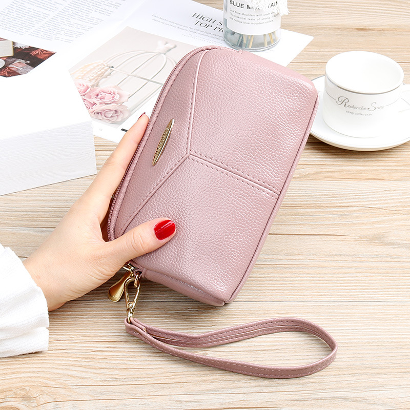 Nueva moda casual embrague billetera de mujer monedero largo bolso del teléfono móvil embrague de gran capacidad Bolso pequeño de las mujeres