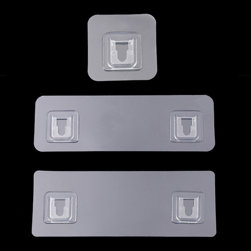 Factory sales punch-free transparent strong traceless patch wall-mounted bathroom shelf accessories kitchen mother-in-law buckle hook