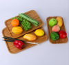 Wooden dried fruit plate cake fruit pallet hotel supplies tableware rectangular bamboo solid wood pallet tea tray