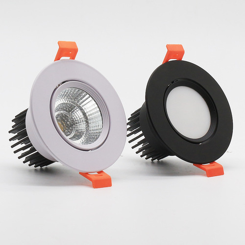 LED spotlights embedded COB ceiling lights hotel engineering household anti-glare wall washers without main light lighting 75 downlights