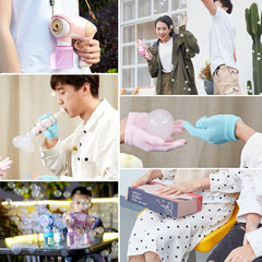 Smoke bubble machine gun elastic magic wand girl heart camera water blowing bubble internet celebrity same style children's toy
