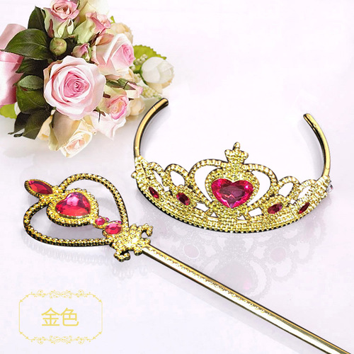 Frozen Crown Headband Children's Accessory Wig Hair Accessory Necklace Girl Princess Headband Set
