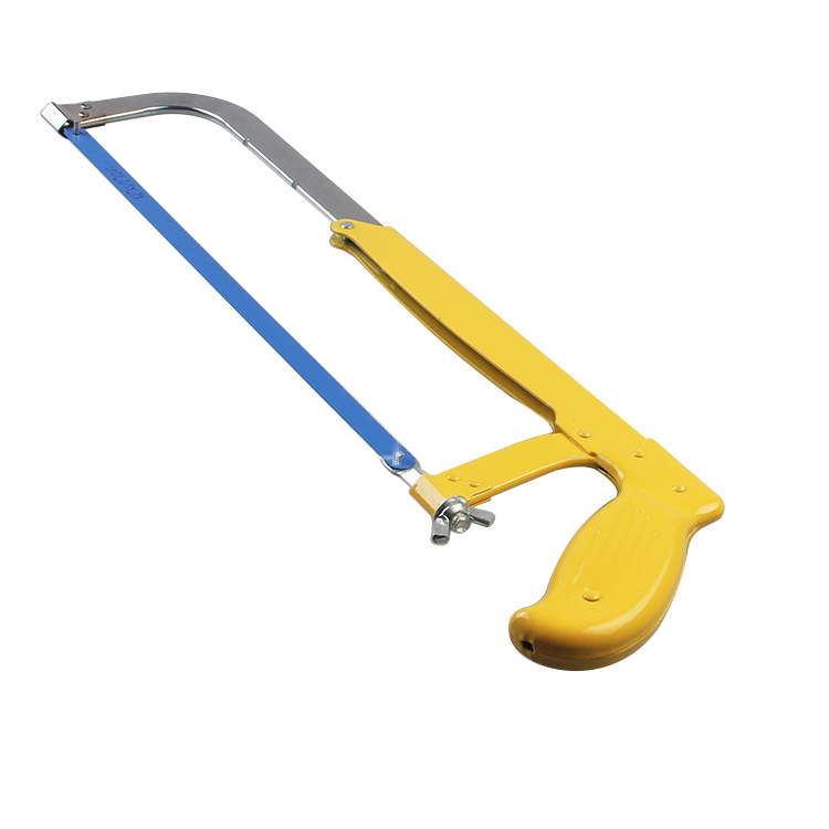 批发可调节喷塑钢锯架 活动钢锯架 黄色8-12寸半自动钢锯架