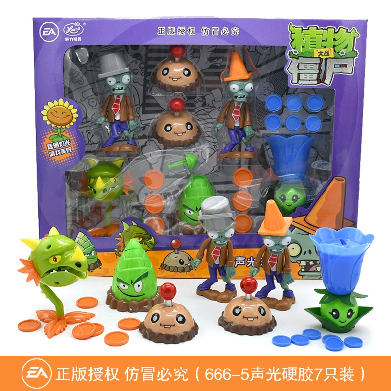 Подлинная наборы Plants vs. Zombies, игрушка, большой набор, подарочная коробка для мальчиков, кукла для детей, полный набор, подарок на день рождения