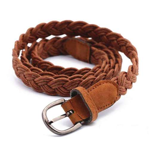 New style braided women's decorative pants belt thin casual woven belt dress decoration belt wholesale