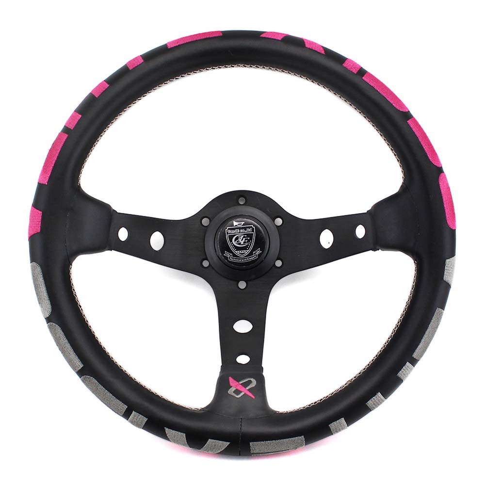 Qìchē – Steering wheel Leather Steering Wheel - pink