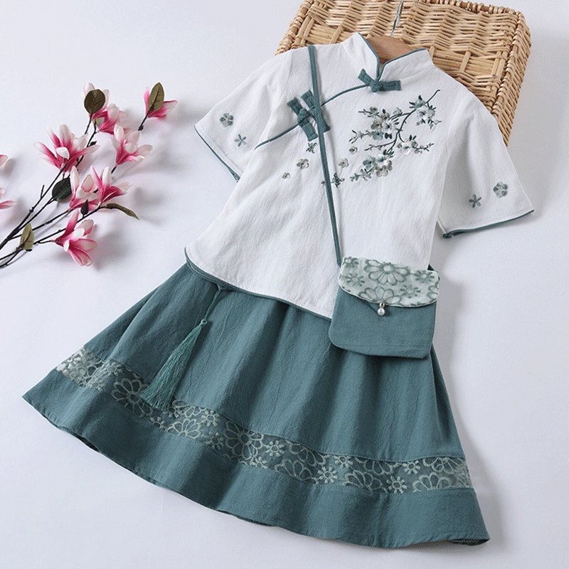 Летний ханьфу с рукавами и коротким рукавом