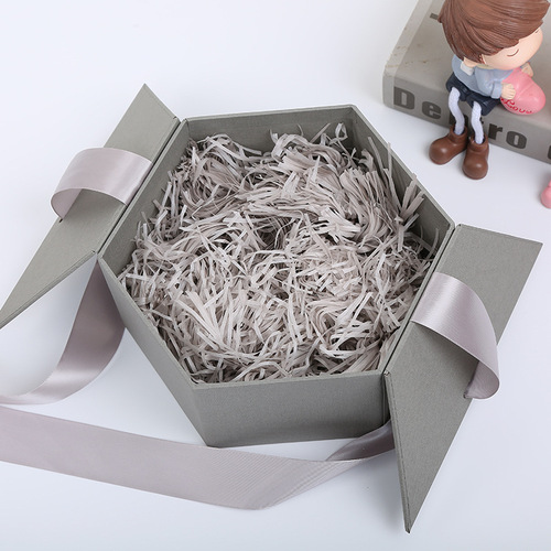Manufacturer supplies raffia packaging wedding candy box gift box filler shredded paper silk pleated paper raffia 1kg