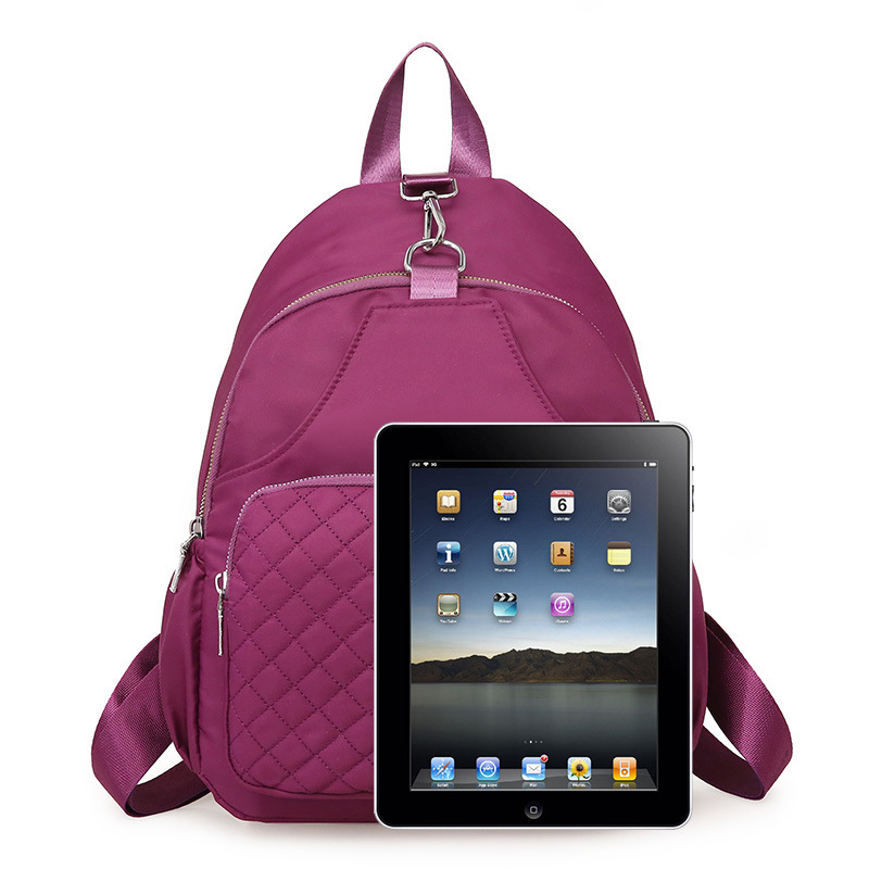 2021 nueva moda simple impermeable mochila de viaje de gran capacidad Mochila casual de nylon de tela Oxford para mujer