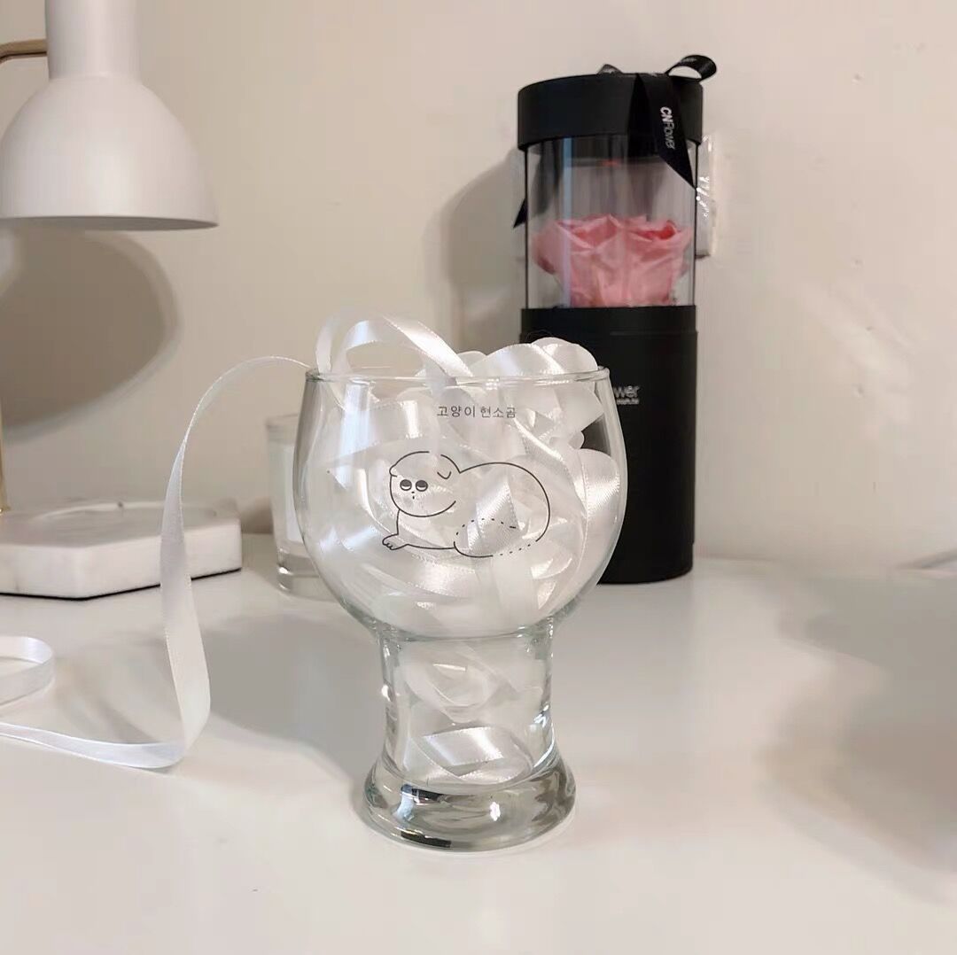 Glass Korean cute coffee capacious tea cup