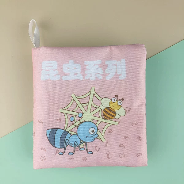 Insect square cloth book (4 pages and 8 sides, with sound paper and no BB device)