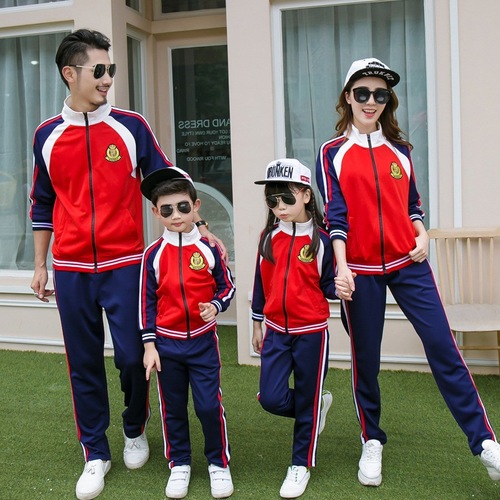 Parent-child clothing  autumn and winter clothing British sports suits family clothing kindergarten uniforms primary school uniforms activity class uniforms