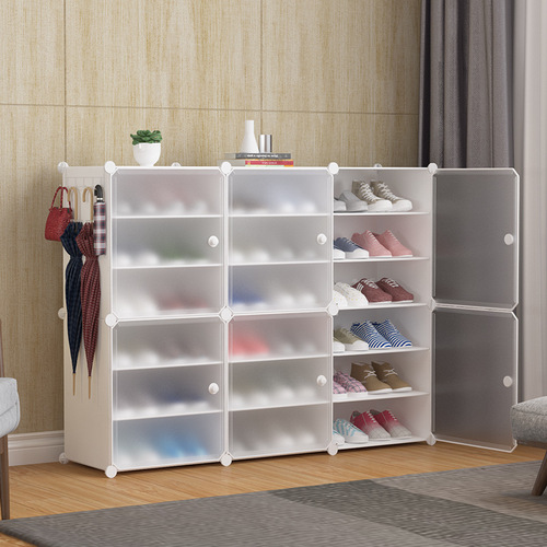 Factory direct sales modern multi-layer simple shoe cabinet household multi-functional dormitory shoe rack storage cabinet plastic combination shoe cabinet