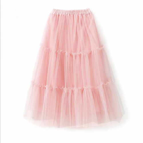 New fashion children's mesh patchwork ruffled clothing skirt set, ins-style fairy dress, drop shipping